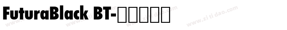 FuturaBlack BT字体转换